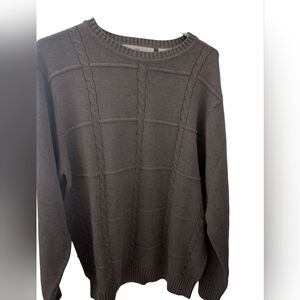 Vintage Men's Gray Cable Knit Sweater